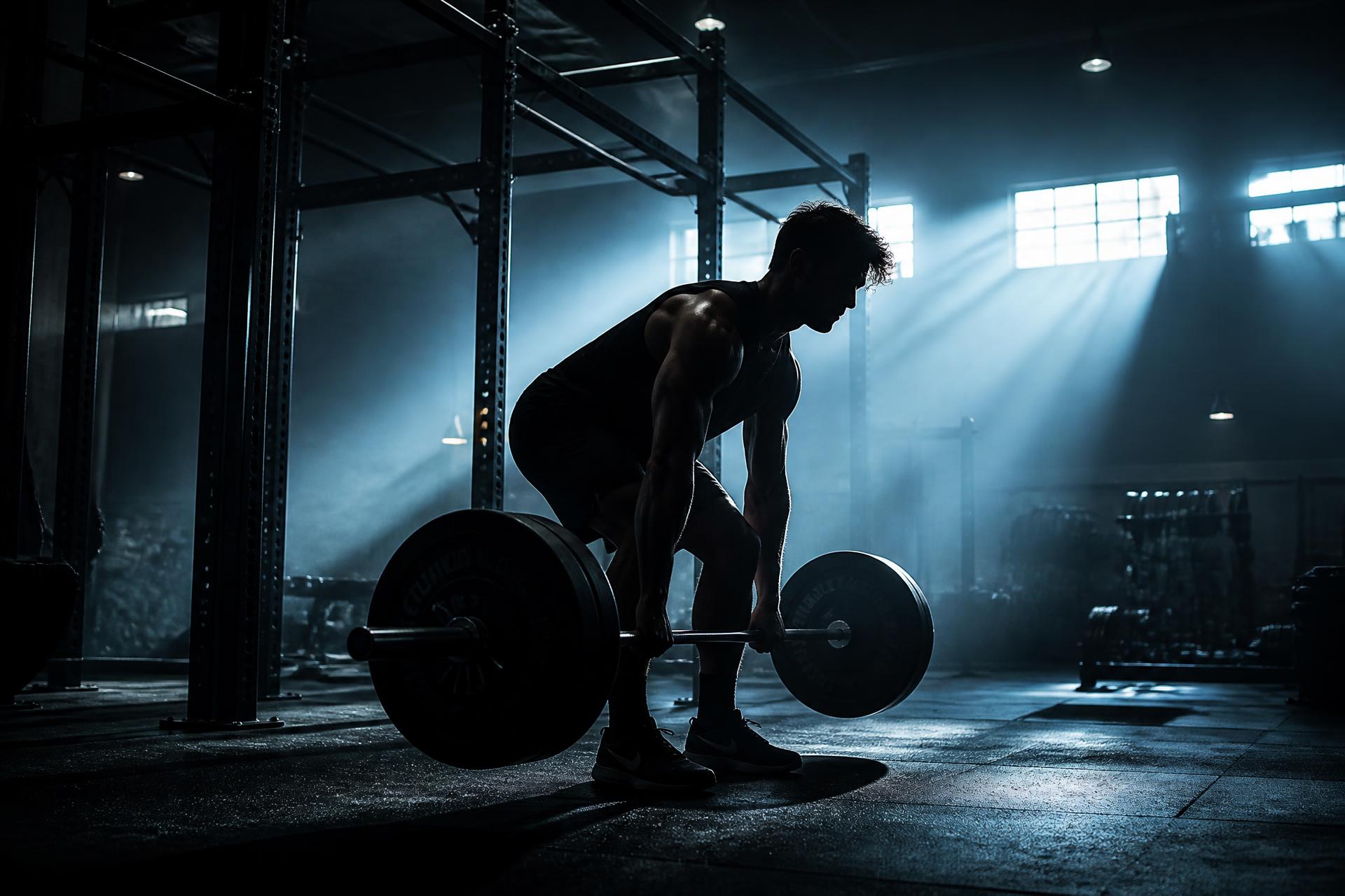 Athlete deadlifting in a premium training facility
